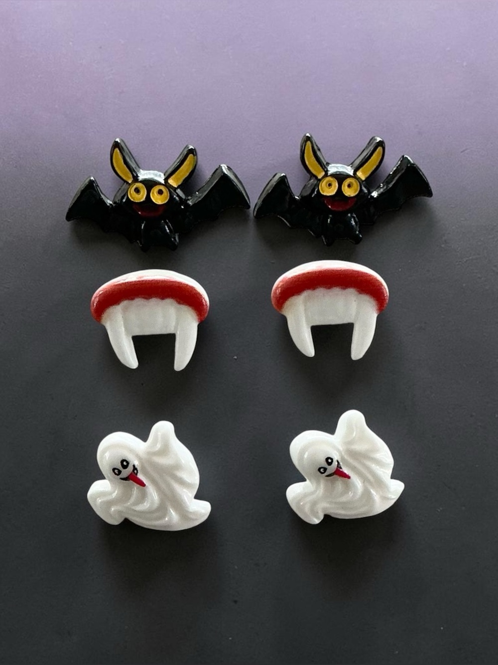 🆕 Vampire Bats, Vampire Teeth, and Ghosts Stud Earrings